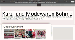 Desktop Screenshot of kurzwaren-berlin.de